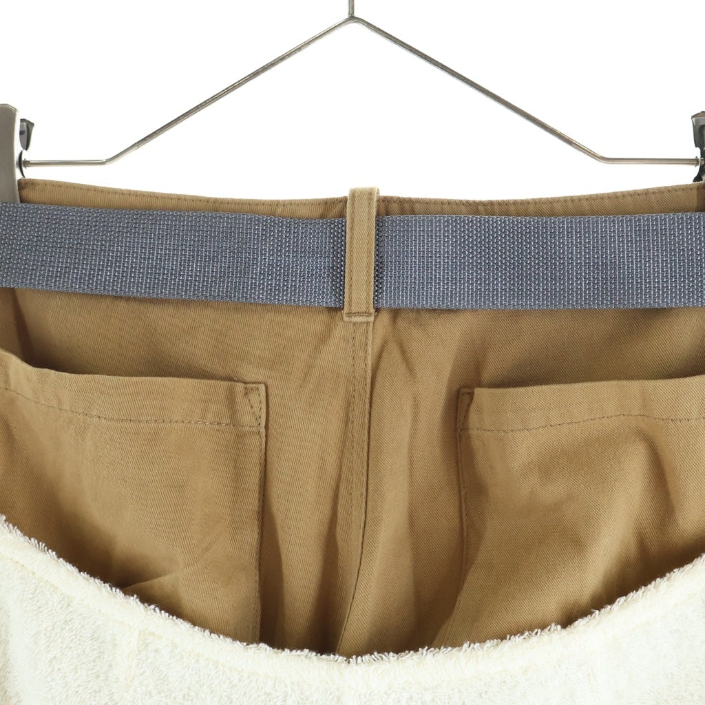 assemble a.k.a a.f.f.a(アッセンブルエーケーエーエーエフエフエー) 21SS Bondage Belt Pants ボンテージベルトパンツ ベルト付コットンテーパードパンツ ベージュ AF1A4501