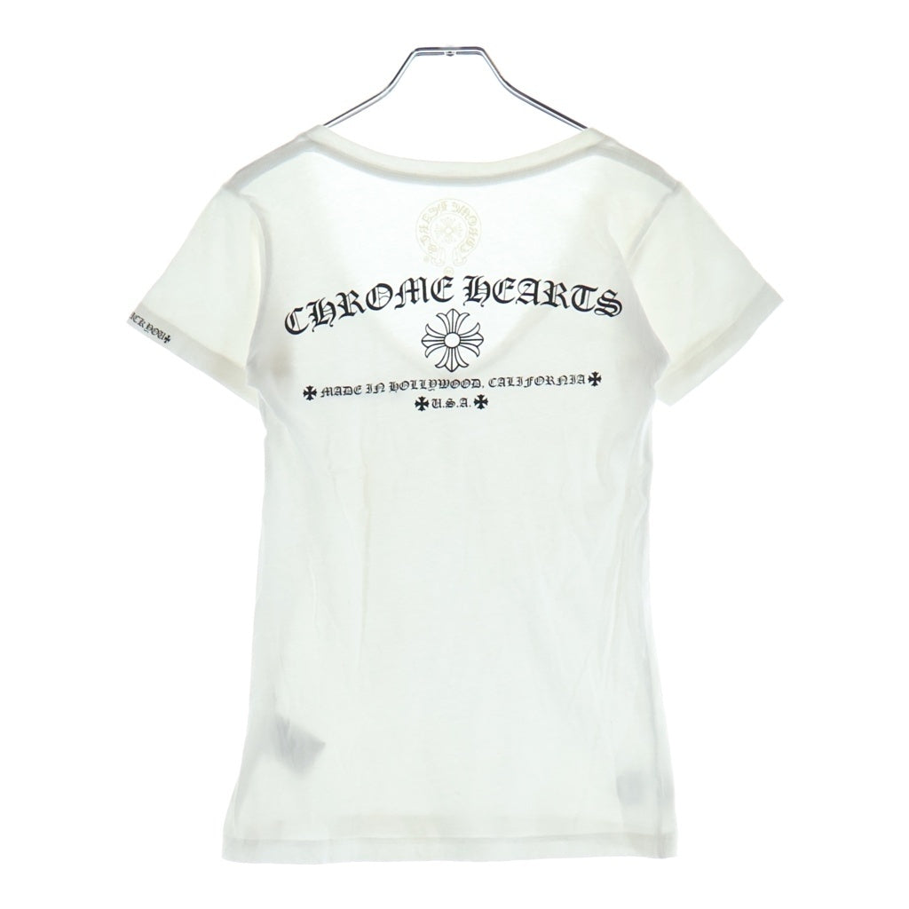 CHROME HEARTS(クロムハーツ) MADE IN HOLLYWOOD V NECK S/S TEE メイドインハリウッド CHプラスプリントVネック半袖Tシャツ ホワイト