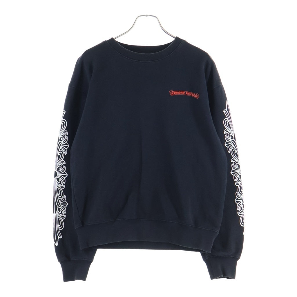CHROME HEARTS(クロムハーツ) ×MATTY BOY 99 EYES CHOMPER SWTSHRT マッティボーイ フローラルクロス チョンパーバックプリントスウェットトレーナー ブラック