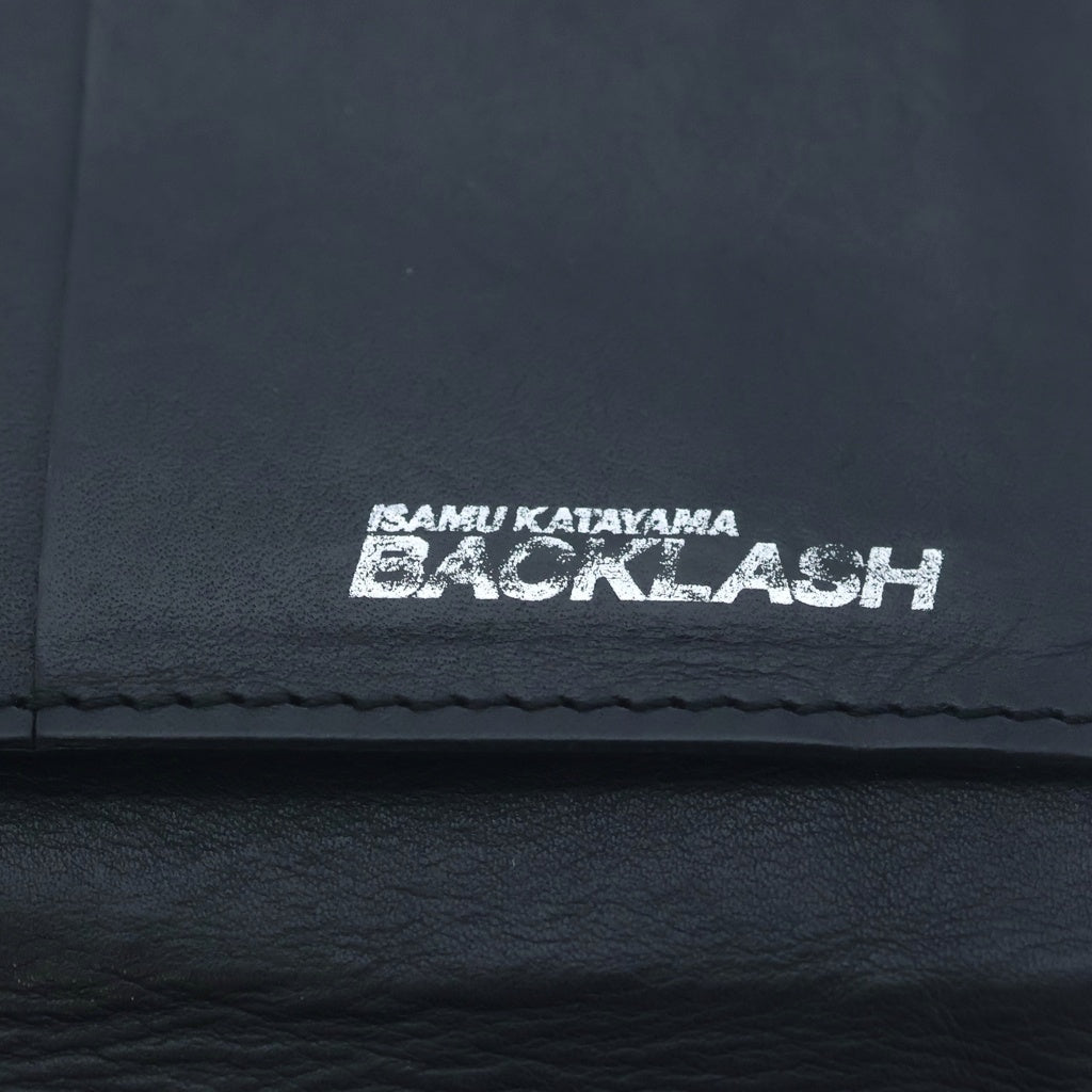 ISAMU KATAYAMA BACKLASH(イサムカタヤマバックラッシュ) クロコ型押し 長財布 ロングウォレット ブラック