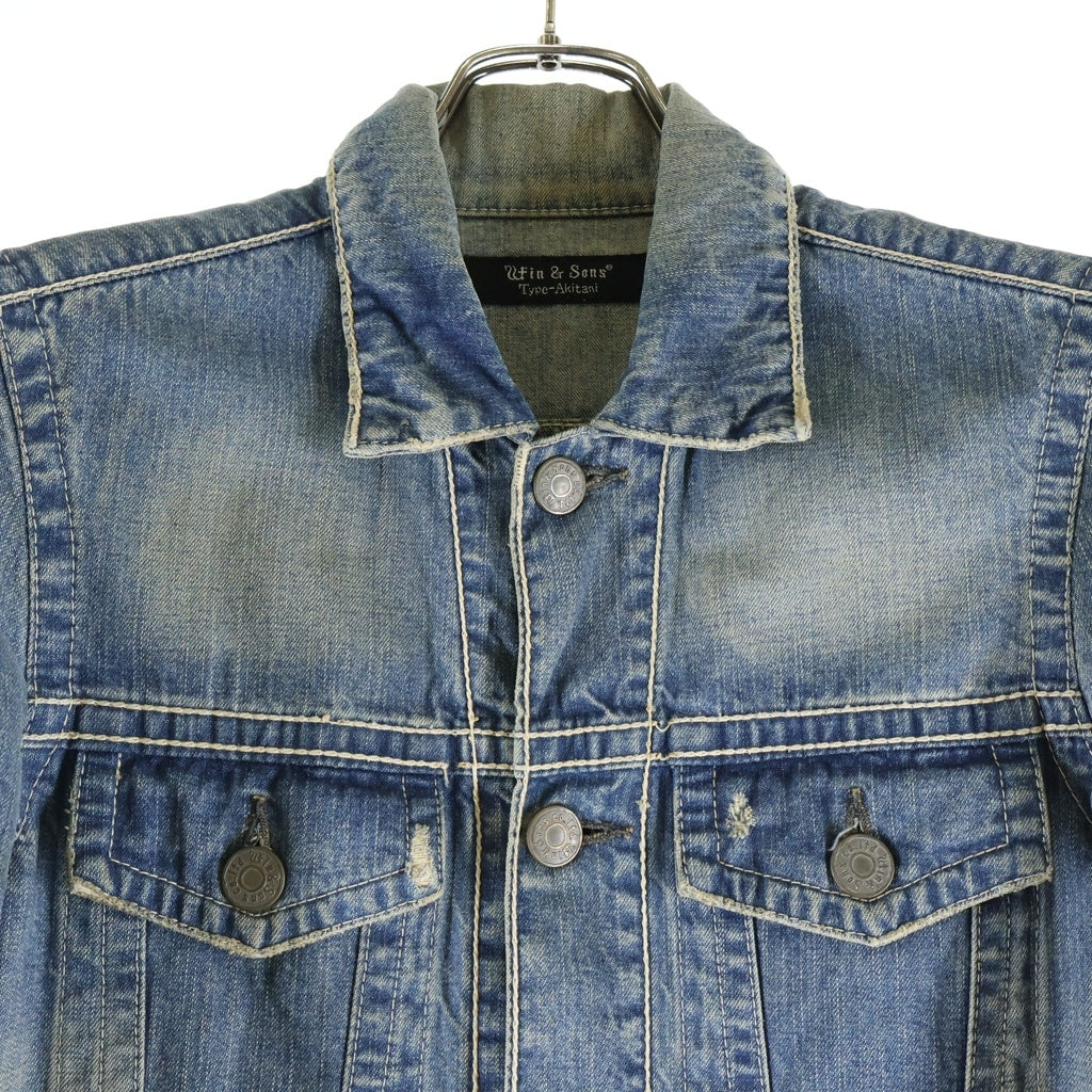 Win&Sons Type-Akitani(ウィンアンドサンズタイプアキタニ) デニムオールインワン つなぎ ジャンプスーツ インディゴ