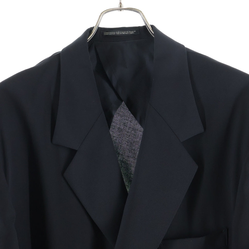 Yohji Yamamoto(ヨウジヤマモト) 23SS SUMMER TUXEDO W-DRAPING JK-C サマータキシード ダブルドレーピング テーラードジャケット HZ-J37-102