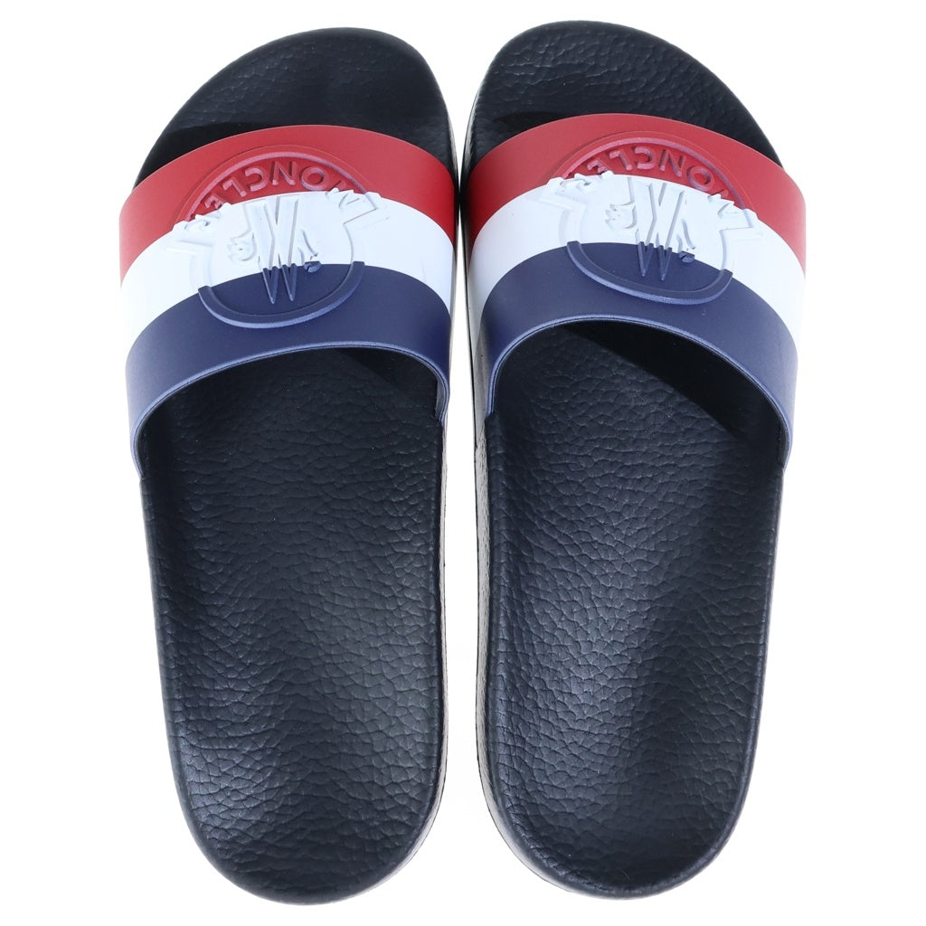 MONCLER(モンクレール) Basile Tricolore Flat Sandal バジーレトリコロールフラットサンダル ラバーフラットサンダル ブルー/ホワイト/レッド
