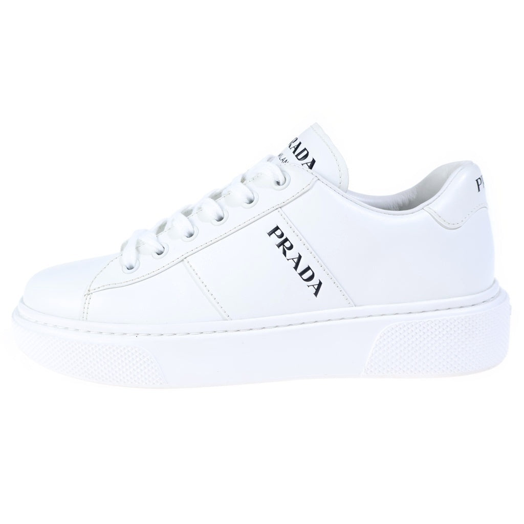 PRADA(プラダ) Platform Sneaker プラットフォームスニーカー レースアップローカットレザースニーカー 1E223M ホワイト