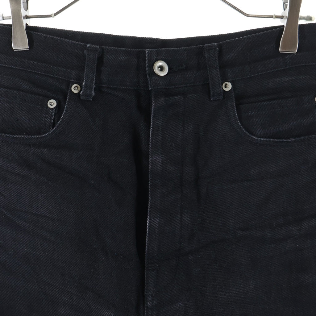 Rick Owens(リックオウエンス) 21AW GETH JEANS ゲスジーンズ ボタンフライストレートデニムパンツ ブラック RR02A5309-HBLK-JP