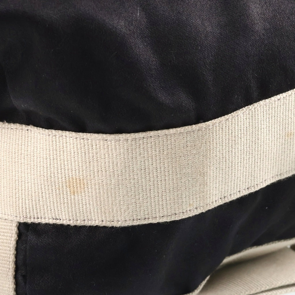 Rick Owens(リックオウエンス) 17SS BACKPACK-MUEMS ワックスドコットン 2wayバックパック ショルダーバッグ ブラック DU17S5459-MUEMS