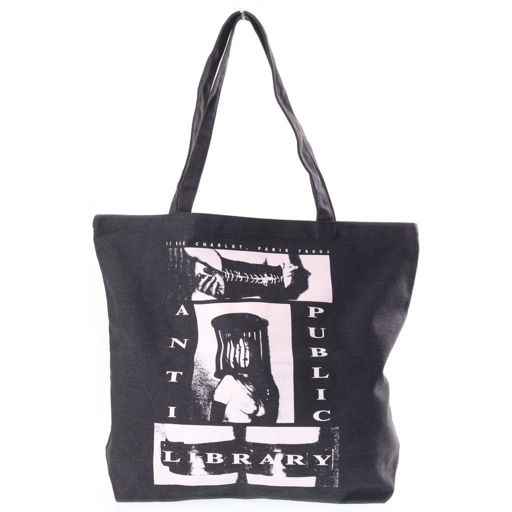 ENFANTS RICHES DEPRIMES(アンファンリッシュデプリメ) Anti Public Library Limited Tote Bag アンチパブリックライブラリー限定トートバッグ ポスタープリントコットントートバッグ ブラック