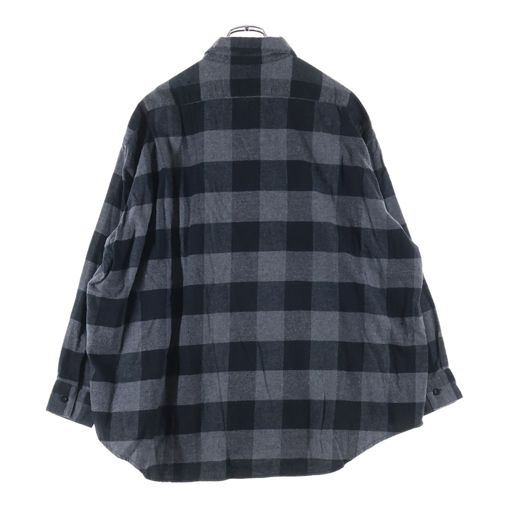 N.HOOLYWOOD(エヌハリウッド) Over Size Check Shirts オーバーサイズチェックシャツ ボタンダウン長袖シャツ 182-SH14-031 ダークグレー