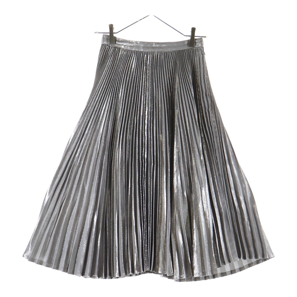 MURRAL(ミューラル) 17AW Frost Pleated Skirt フロストプリーテッドスカート レディース ラメ加工プリーツスカート シルバー MU17AW-1107
