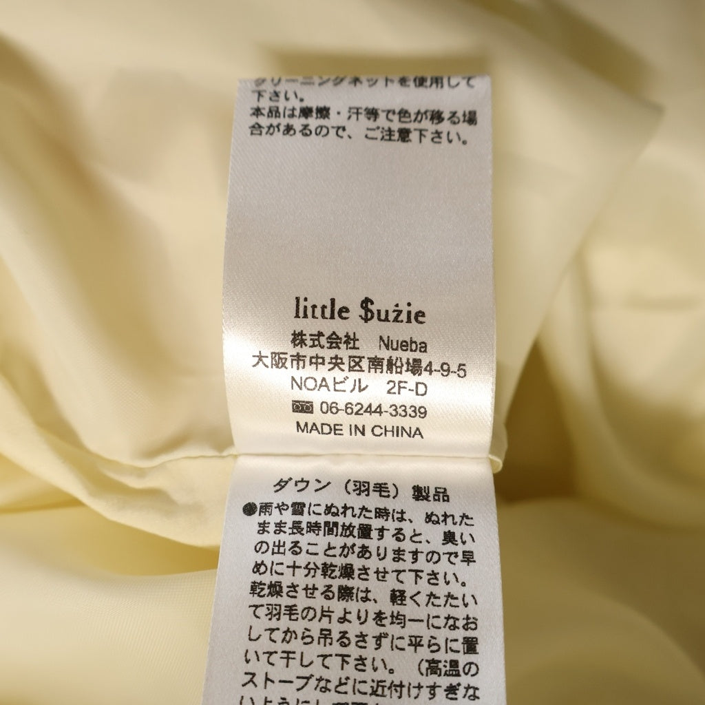 little suzie(リトルスージー) Poncho Down Coat ポンチョダウンコート レディース ジップアップナイロンダウンポンチョ ホワイト Is14265J
