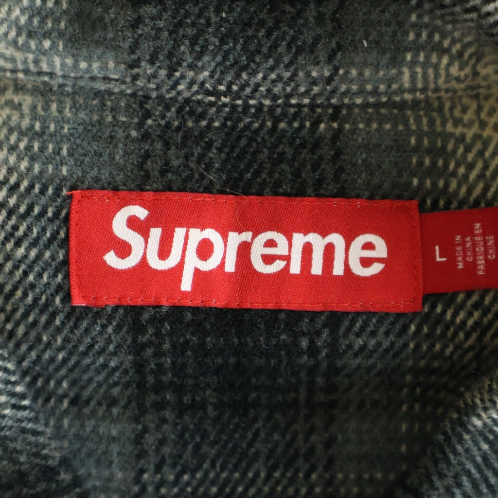SUPREME(シュプリーム) 25AW Studded Shadow Plaid Zip Up Shirt スタッズ シャドウプレイド ジップアップシャツ ジャケット ブラック