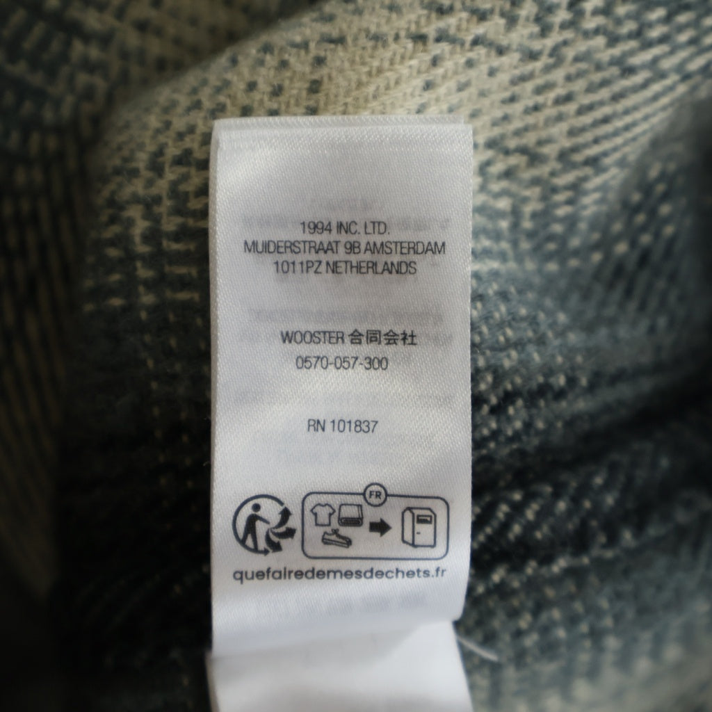SUPREME(シュプリーム) 25AW Studded Shadow Plaid Zip Up Shirt スタッズ シャドウプレイド ジップアップシャツ ジャケット ブラック