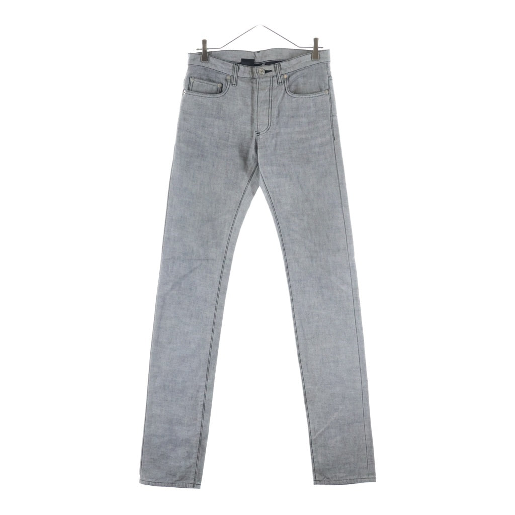 Dior HOMME(ディオールオム) 08AW By Kris Van Assche Tight Straight Denim クリスヴァンアッシュ期 タイトストレートデニム ボタンフライスリムストレートデニムパンツ グレー 8H3111750920