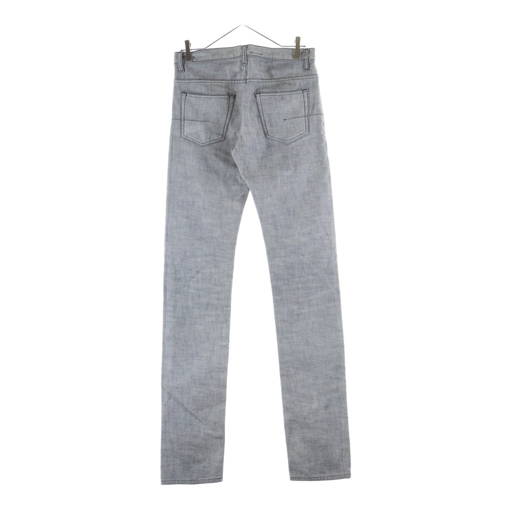 Dior HOMME(ディオールオム) 08AW By Kris Van Assche Tight Straight Denim クリスヴァンアッシュ期 タイトストレートデニム ボタンフライスリムストレートデニムパンツ グレー 8H3111750920
