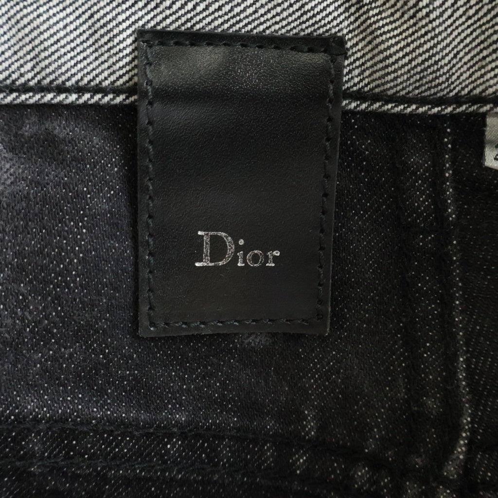 Dior HOMME(ディオールオム) 08AW By Kris Van Assche Tight Straight Denim クリスヴァンアッシュ期 タイトストレートデニム ボタンフライスリムストレートデニムパンツ グレー 8H3111750920