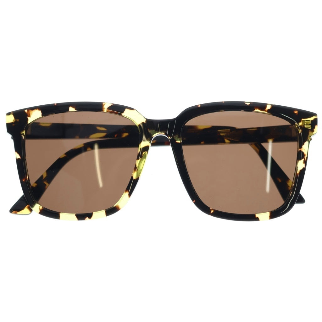 BOTTEGA VENETA(ボッテガヴェネタ) スクエアレンズ ウェリントンクリアフレーム アイウェア 眼鏡 ブラック/イエロー BV1021SK