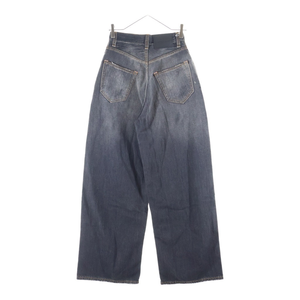 Acne Studios(アクネ ストゥディオズ) 2023 U Black Trafalgar トラファルガー ペイント加工 ボタンフライ ルーズフィットジーンズ デニムパンツ インディゴ C0089