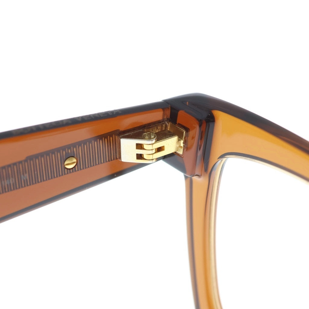 BOTTEGA VENETA(ボッテガヴェネタ) ロゴ刻印 スクエアクリアフレーム アイウェア 眼鏡 ブラウン BV1459O
