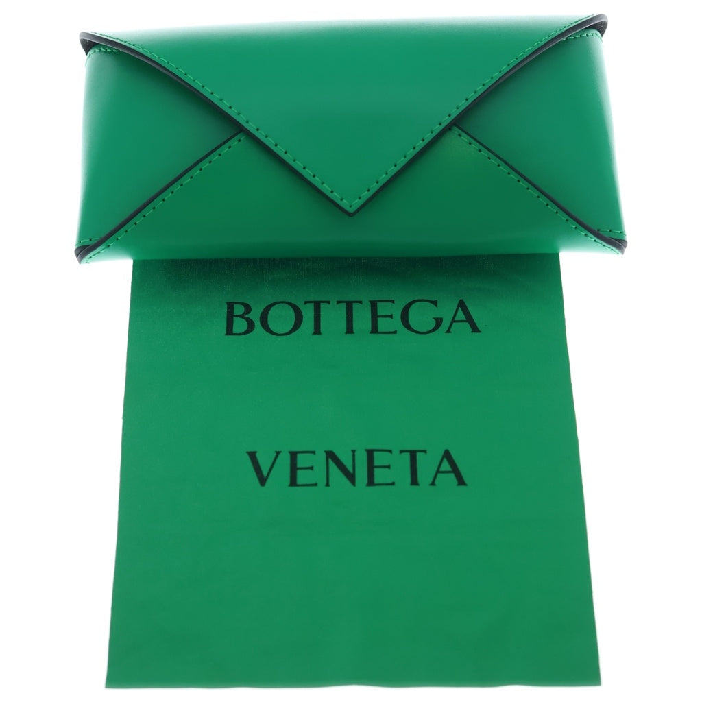 BOTTEGA VENETA(ボッテガヴェネタ) ロゴ刻印 スクエアクリアフレーム アイウェア 眼鏡 ブラウン BV1459O