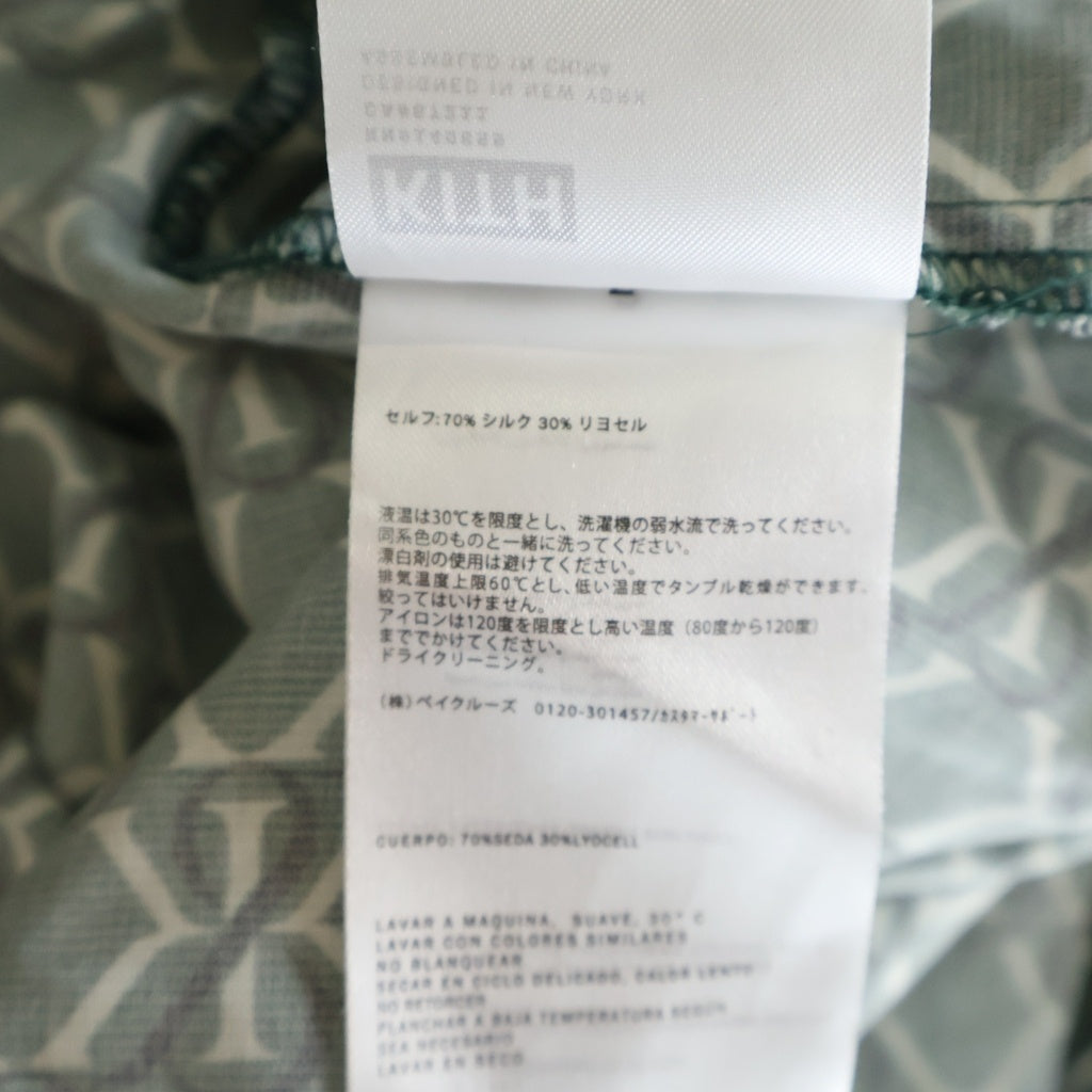 KITH(キス) Monogram Crest Lewis Short モノグラムクレストルイスショート 総柄ドローストリングイージーハーフパンツ グリーン KHM060877