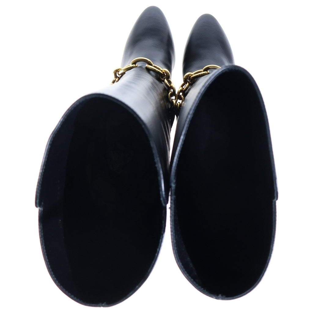 SAINT LAURENT PARIS(サンローランパリ) Le Maillon 95 Boots ル マイヨン ハイヒールレザーブーツ ブラック 670254 レディース