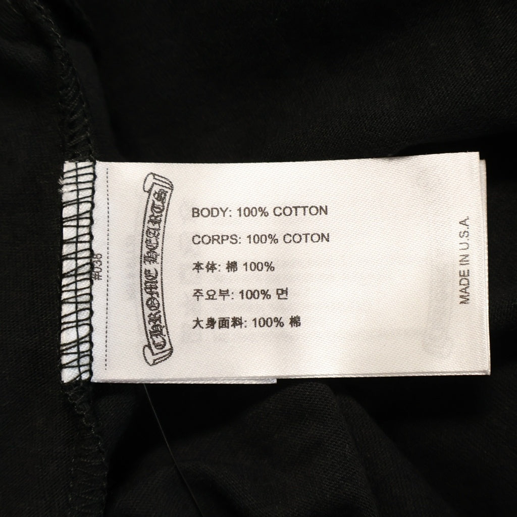 CHROME HEARTS(クロムハーツ) CH SCROLL LOGO L/S TEE スクロールロゴ アームプリント クルーネック長袖Tシャツ カットソー ブラック