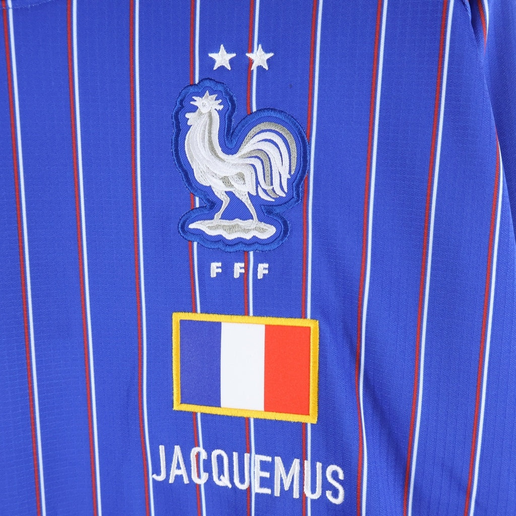 NIKE(ナイキ) ×JACQUEMUS France Soccer Goal Keeper Jersey ×ジャックムス フランスサッカーゴールキーパージャージ フランス代表 ロゴ刺繍長袖モックネックジャージ IQ7570-480 ブルー