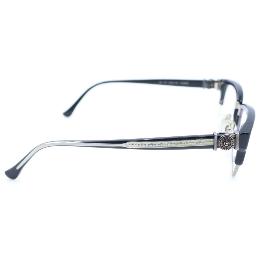 CHROME HEARTS(クロムハーツ) FLAPS Horse Shoe Half Rim Sunglasses ホースシューハーフリムサングラス アイウェア 眼鏡 ブラック/シルバー