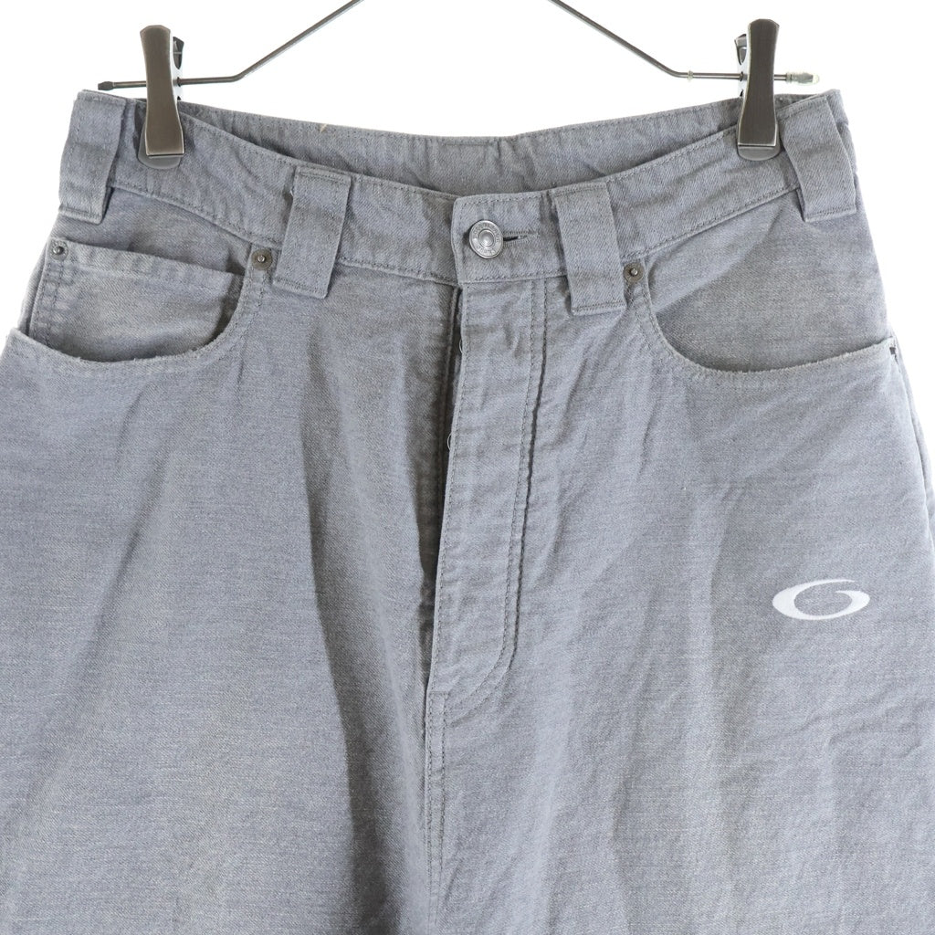 BALENCIAGA(バレンシアガ) 25AW Trompe-Loeil Denim Trousers In Soft Gray トロンプルイユデニムトラウザーズ インソフトグレー ワイドバギーデニムパンツ グレー 838695 TSWB3