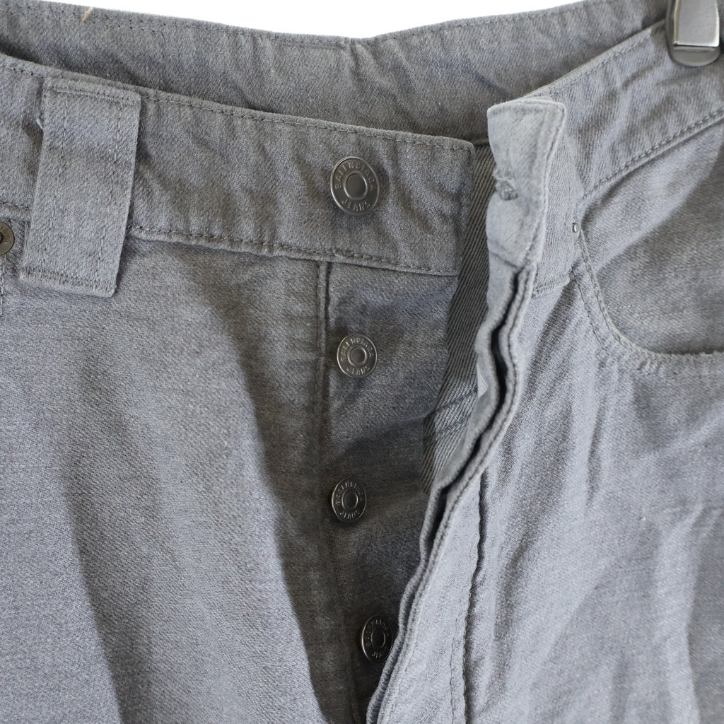 BALENCIAGA(バレンシアガ) 25AW Trompe-Loeil Denim Trousers In Soft Gray トロンプルイユデニムトラウザーズ インソフトグレー ワイドバギーデニムパンツ グレー 838695 TSWB3
