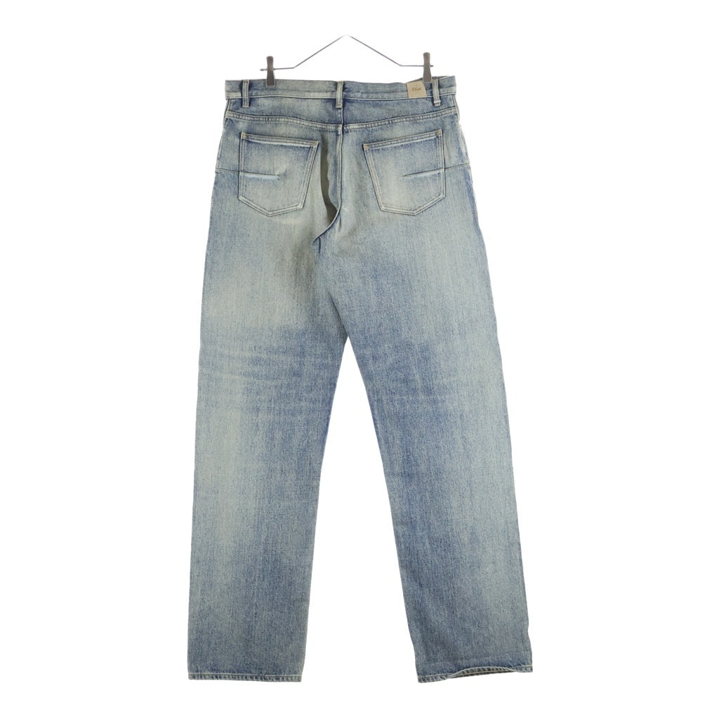 DIOR(ディオール) 26SS REGULAR FIT COTTON TWILL JEANS レギュラーフィット ボタンフライ パッチワークデニムパンツ インディゴ 683D002D3052