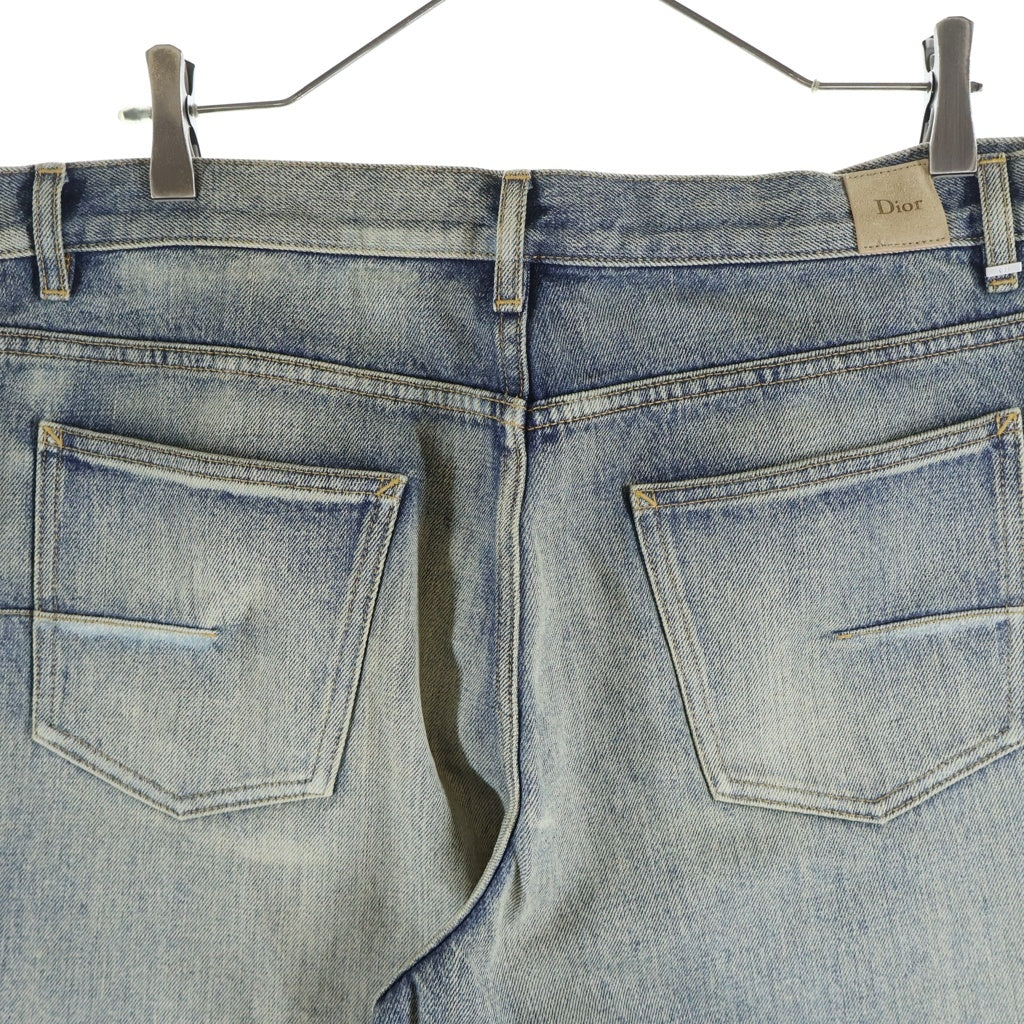 DIOR(ディオール) 26SS REGULAR FIT COTTON TWILL JEANS レギュラーフィット ボタンフライ パッチワークデニムパンツ インディゴ 683D002D3052