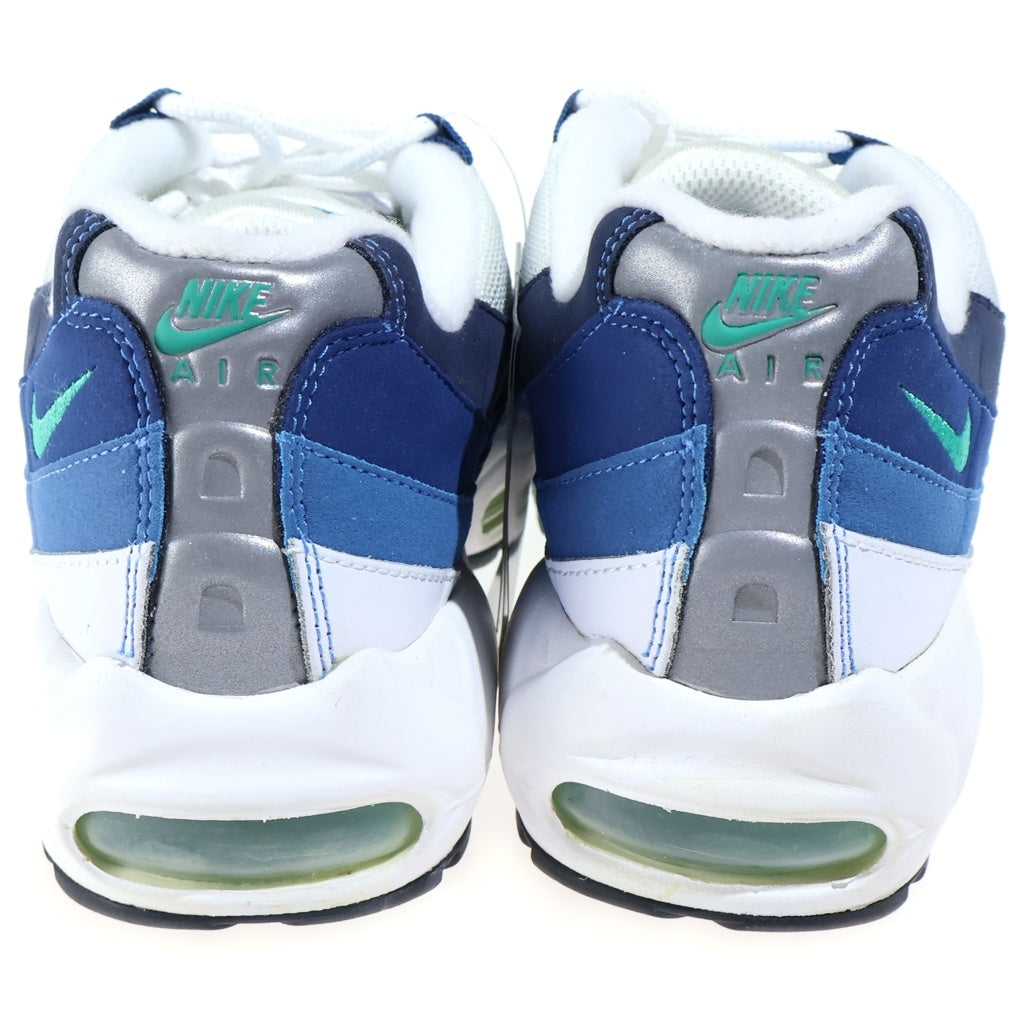 NIKE(ナイキ) 【観賞用2015年製】 Air Max 95 White/Slate Blue エアマックス95 ホワイト/スレートブルー ブルーグラデ レースアップカットロースニーカー US8.5/26.5cm 554970-131