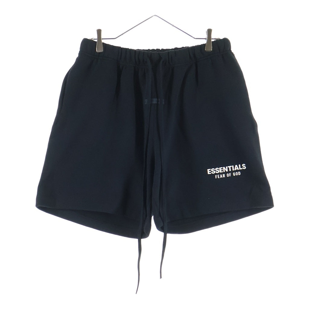 FEAR OF GOD ESSENTIALS(フィアオブゴッド エッセンシャルズ) Logo Sweat Shorts ロゴスウェットショーツ ラバーロゴスウェットハーフパンツ ブラック