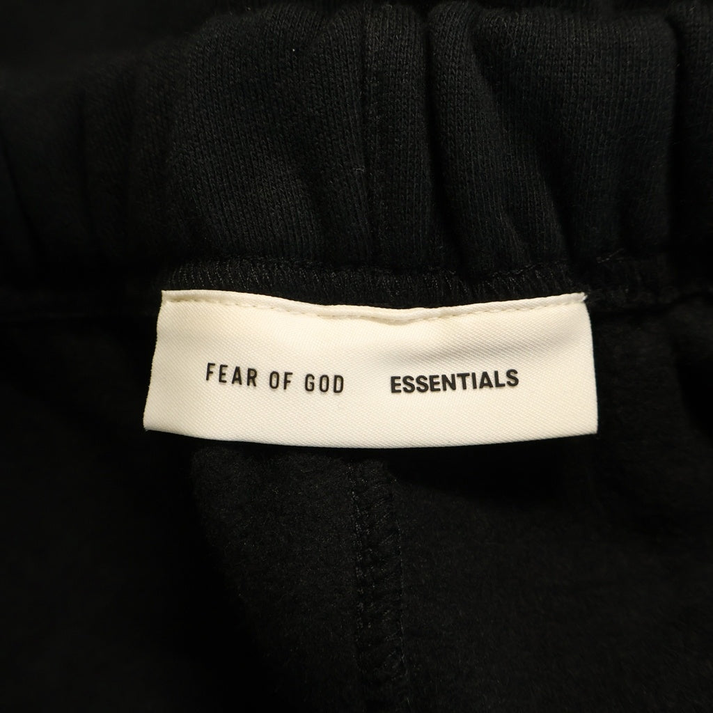 FEAR OF GOD ESSENTIALS(フィアオブゴッド エッセンシャルズ) Logo Sweat Shorts ロゴスウェットショーツ ラバーロゴスウェットハーフパンツ ブラック