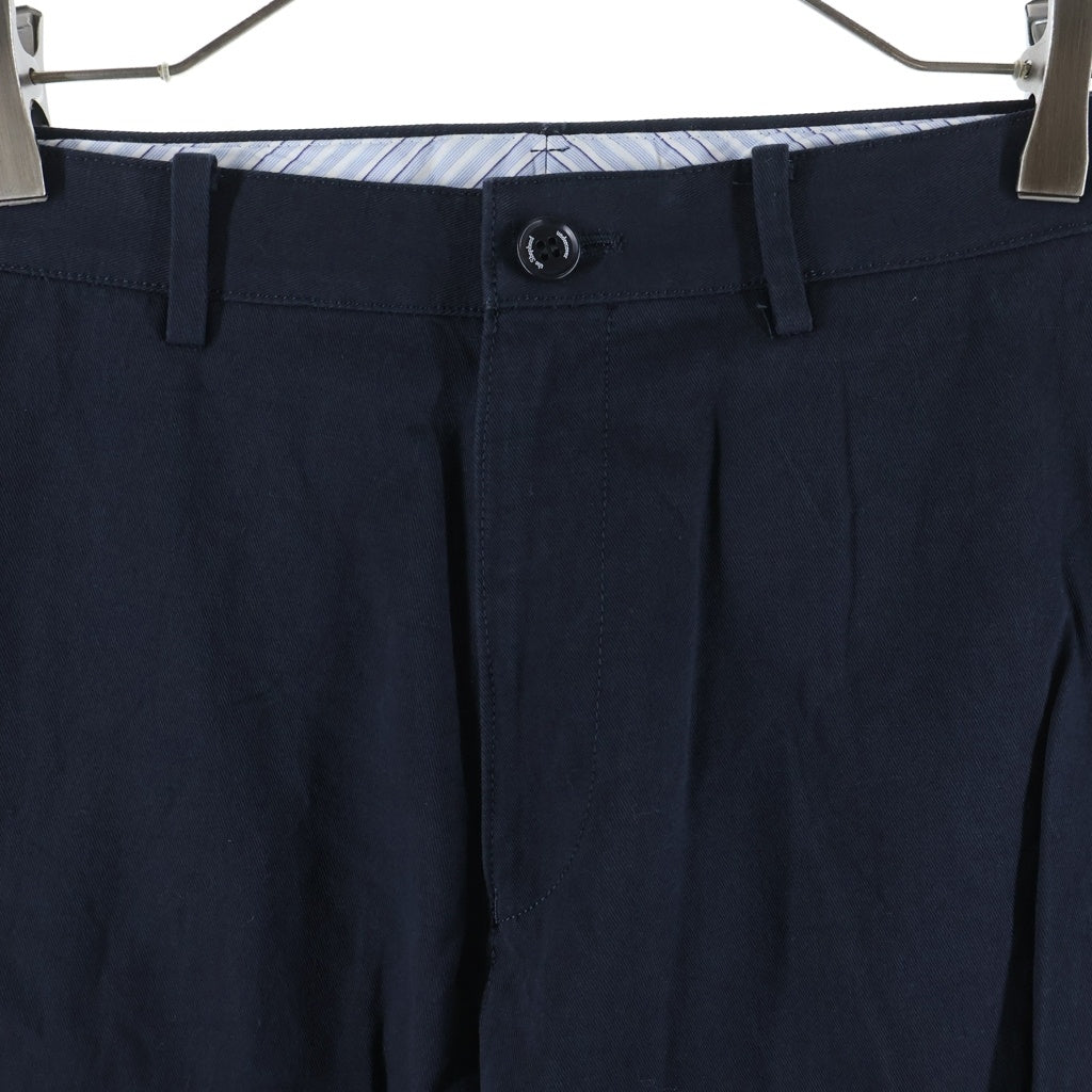 UNDERCOVER(アンダーカバー) 16AW The Shepherd ザ シェパード リネンコットンカルゼテーパードスラックス ロゴパッチクロップドテーパードパンツ ネイビー USQ9501