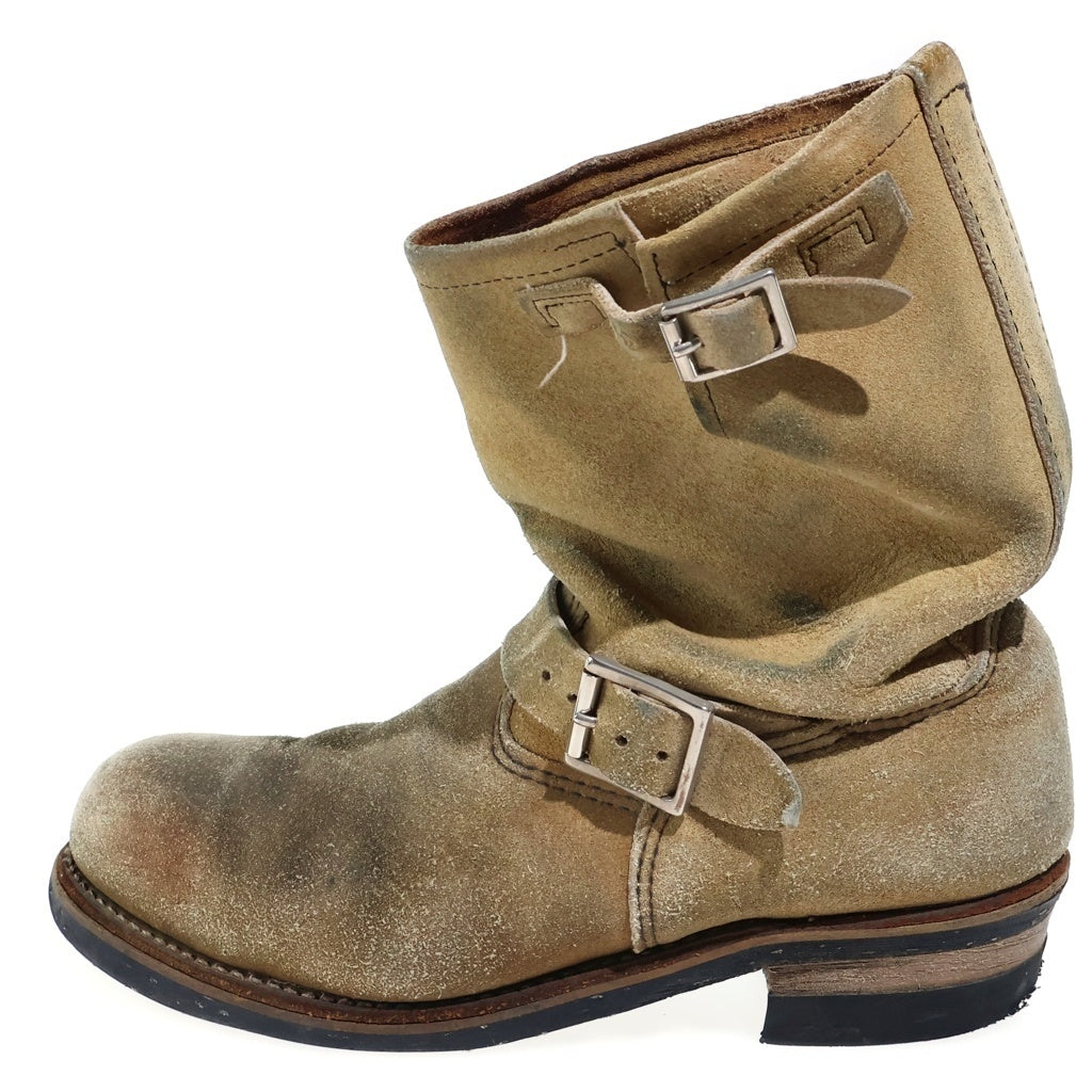 RED WING(レッド ウイング) USA製 ASTM F 2413-05 スウェード エンジニアブーツ ベージュ 8268