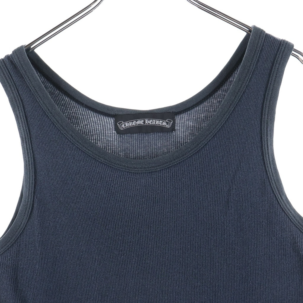 CHROME HEARTS(クロムハーツ) Ribbed Tank Top リブタンクトップ グンゼタグ ノースリーブカットソー ブラック