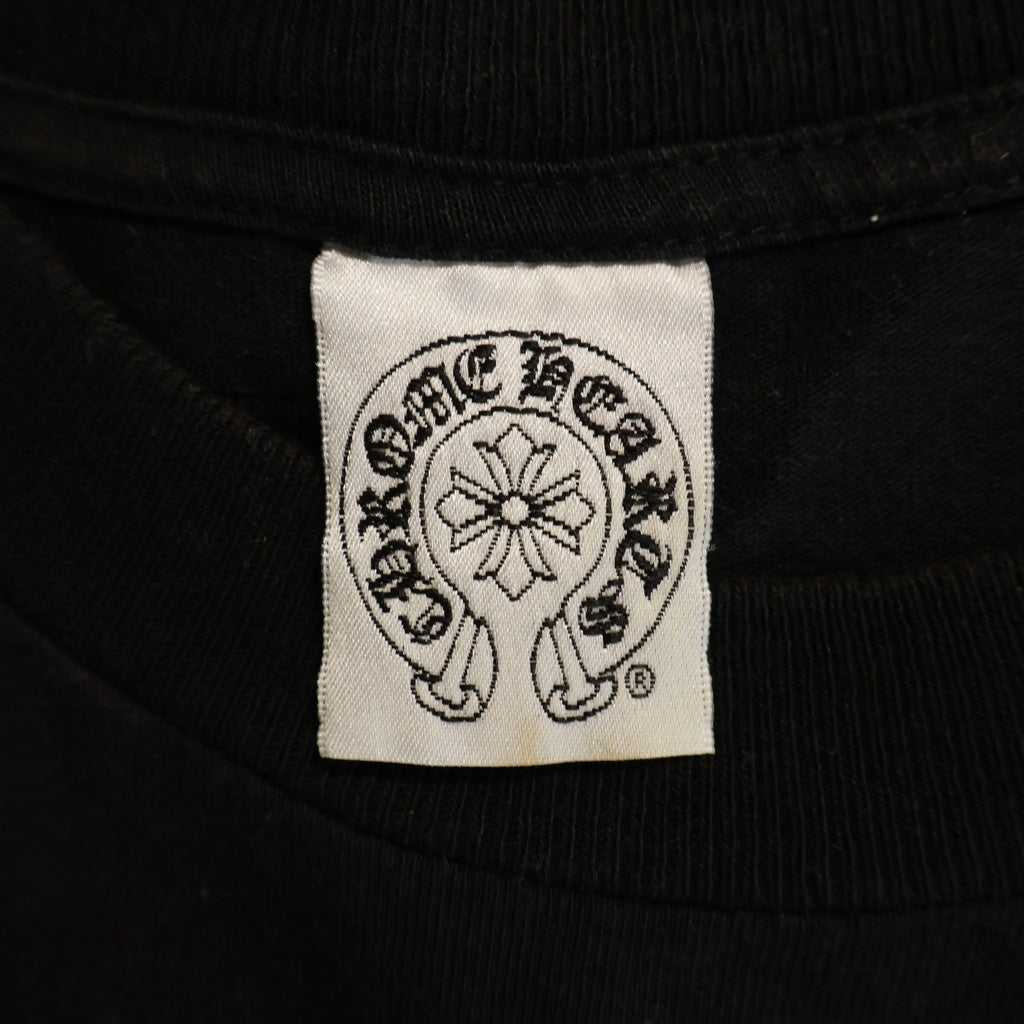 CHROME HEARTS(クロムハーツ) OLD VINE DAGGER BACK BS FLUER S/S TEE ヴァインダガー総柄プリントクルーネック半袖ポケットTシャツ ブラック