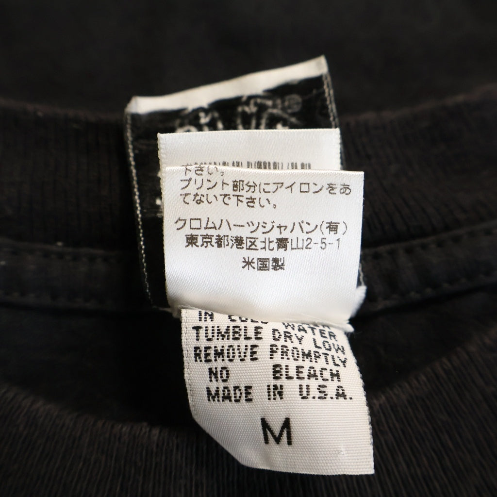 CHROME HEARTS(クロムハーツ) OLD VINE DAGGER BACK BS FLUER S/S TEE ヴァインダガー総柄プリントクルーネック半袖ポケットTシャツ ブラック