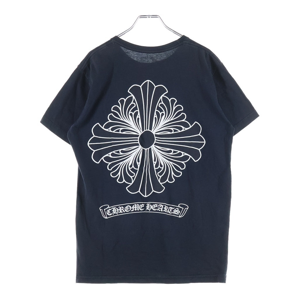 CHROME HEARTS(クロムハーツ) OLD CH PLUS S/S T-SHRT オールド CHプラス バックスクロールプリント 半袖Tシャツ カットソー ブラック