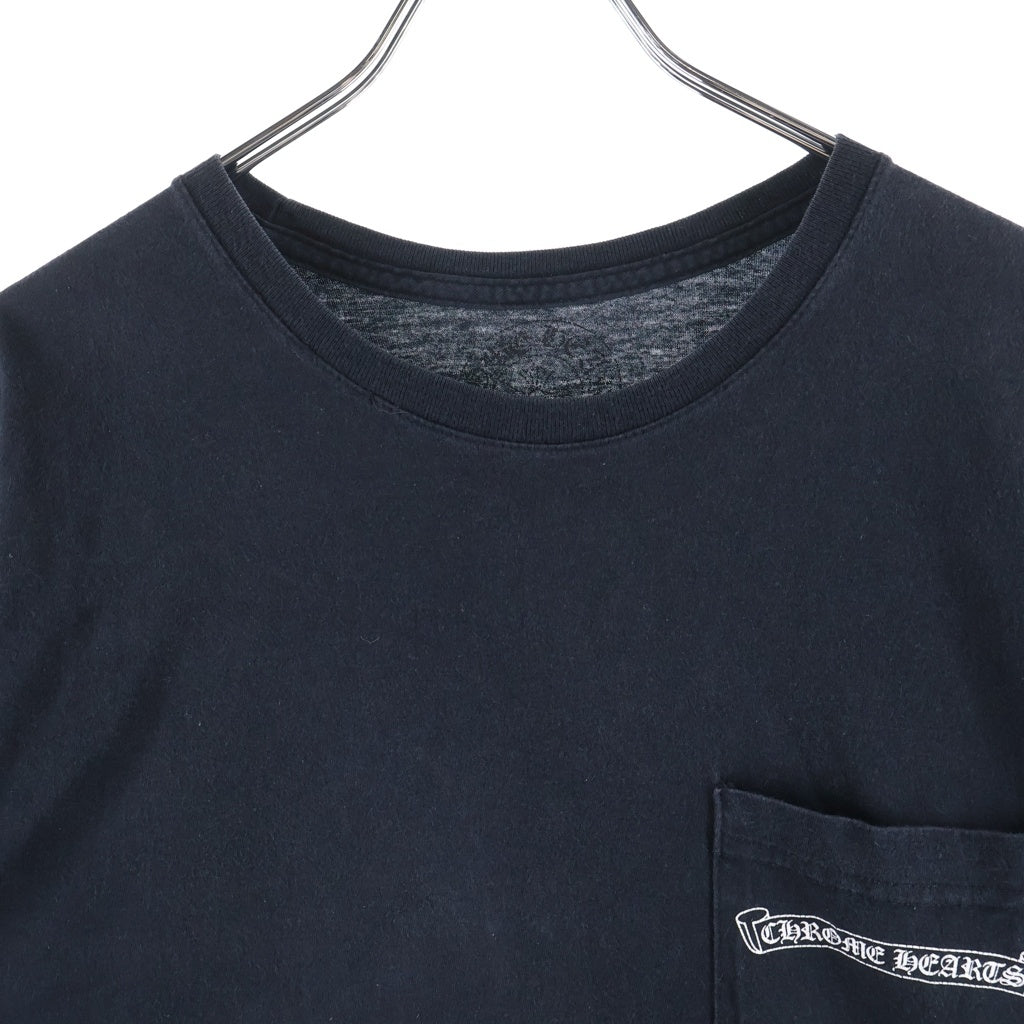 CHROME HEARTS(クロムハーツ) OLD CH PLUS S/S T-SHRT オールド CHプラス バックスクロールプリント 半袖Tシャツ カットソー ブラック
