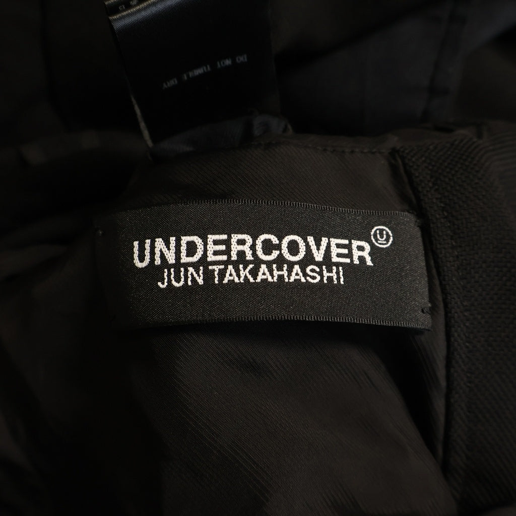 UNDERCOVER(アンダーカバー) ウール ノーカラー ジップデザイン テーラードジャケット ブラック UCU4103
