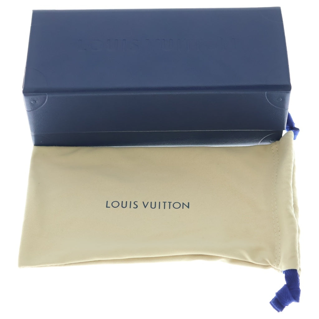 LOUIS VUITTON(ルイヴィトン) サイドモノグラム スクエアーフレーム メガネ サングラス 眼鏡 ブルー/シルバー Z1973E