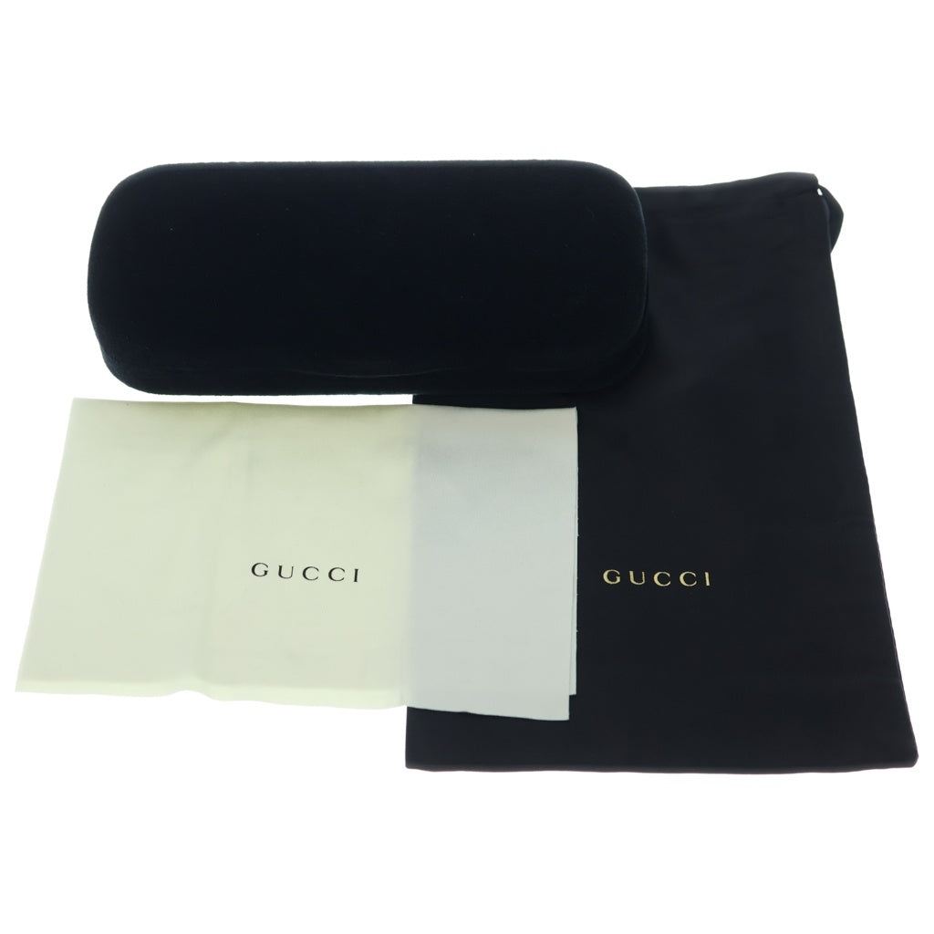 GUCCI(グッチ) ロゴプレート ウェリントンフレーム カラーレンズ サングラス メガネ ブラック GG0749OA-001