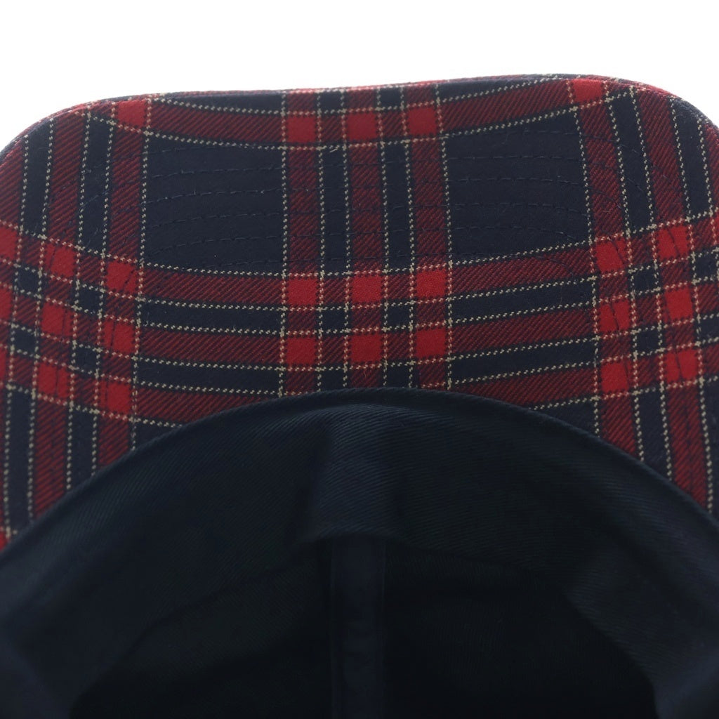 UNDERCOVER(アンダーカバー) 20AW ウール チェック柄 6パネル 耳付きキャップ 帽子 レッド UCZ402-2 レディース