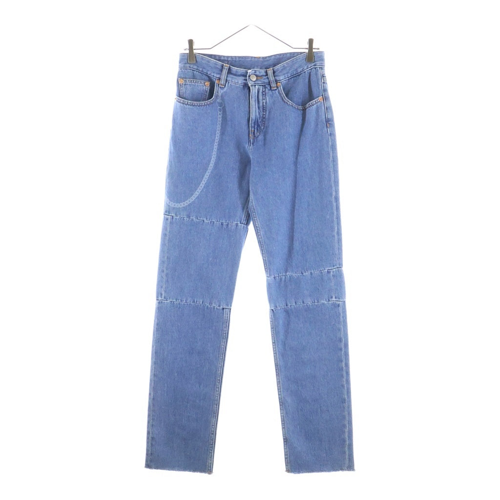 MM6 Maison Margiela(エムエムシックスメゾンマルジェラ) Chain Print Denim Pants チェーンプリントデニムパンツ レディース ジップフライデニムジーンズ インディゴ S52LA0132
