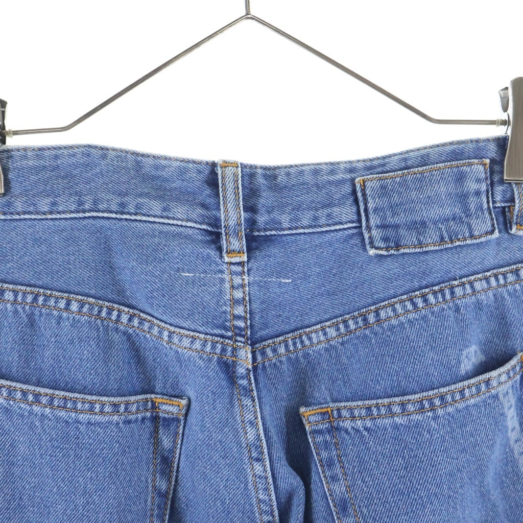 MM6 Maison Margiela(エムエムシックスメゾンマルジェラ) Chain Print Denim Pants チェーンプリントデニムパンツ レディース ジップフライデニムジーンズ インディゴ S52LA0132