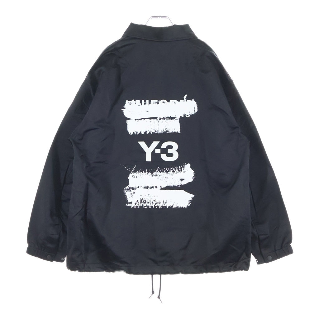 Y-3(ワイスリー) U GFX COACH JKT ロゴプリント スナップボタン ナイロン コーチジャケット ブラック JN4883 A2E001