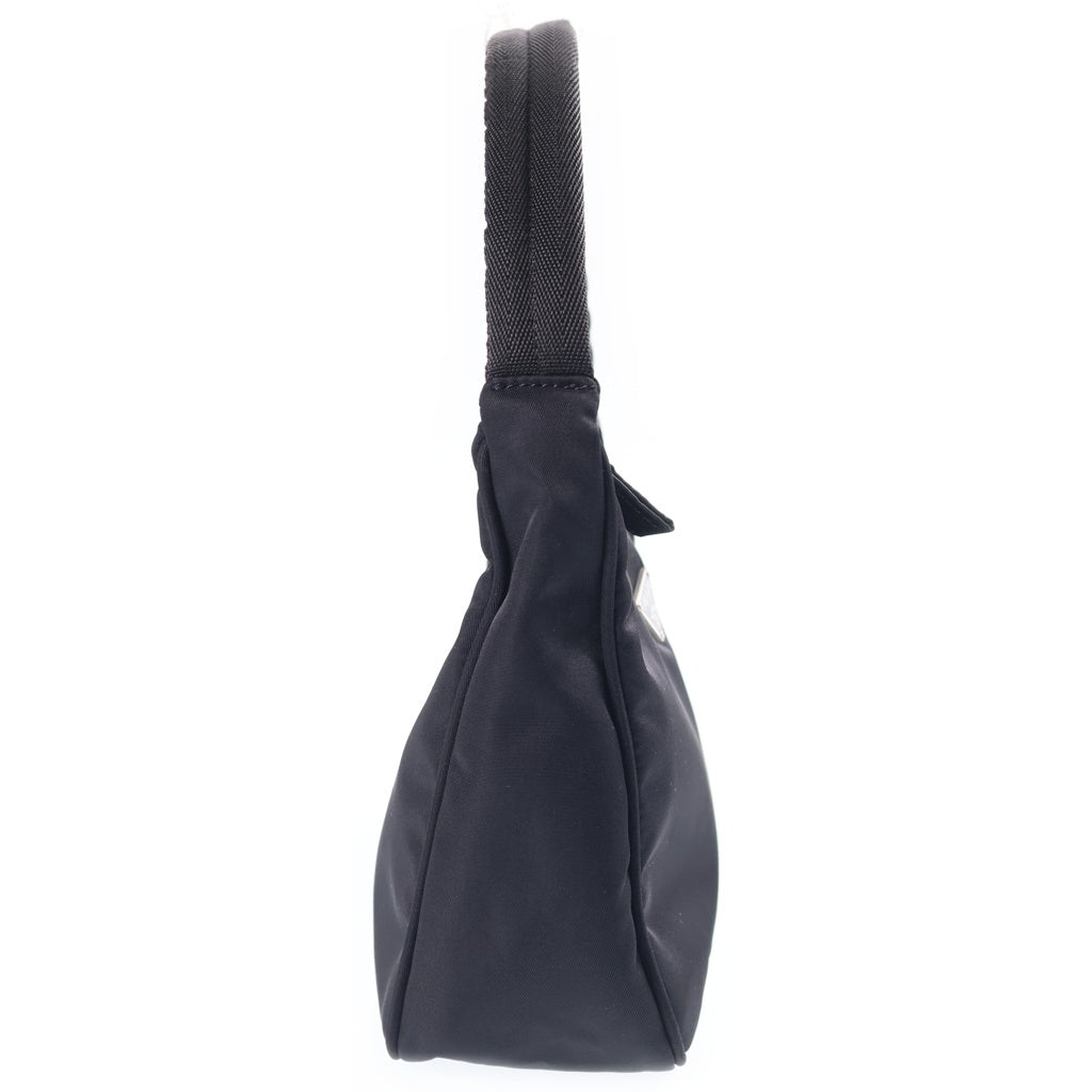 PRADA(プラダ) Triangle Logo Nylon Hand Bag トライアングルロゴナイロンハンドバッグ ロゴプレートナイロンハンドバッグ ブラック レディース